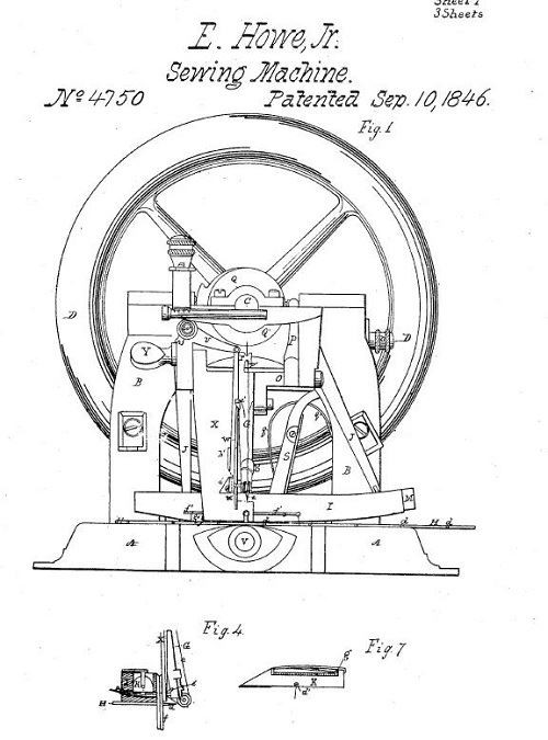 Howe's lock sewing machine