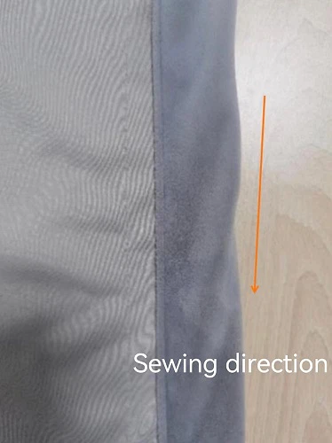 Fig. 1 upper layer fabric feeding is too slow